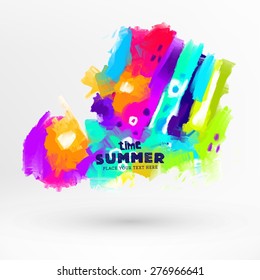 Bright Color Paint Stains for Summer Design