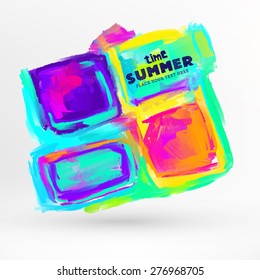 Bright Color Paint Stains for Summer Design