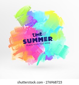 Bright Color Paint Stains For Summer Design