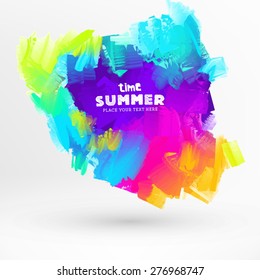 Bright Color Paint Stains for Summer Design