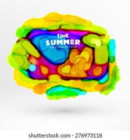 Bright Color Paint Stains for Summer Design