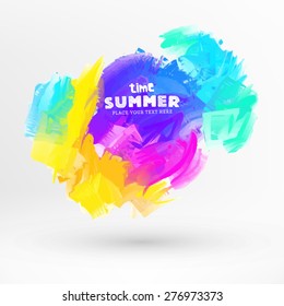 Bright Color Paint Stains for Summer Design