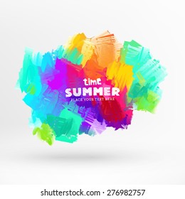 Bright Color Paint Stains for Summer Design