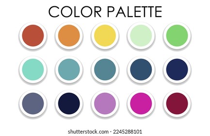 Bright color palette for design. Vector illustration