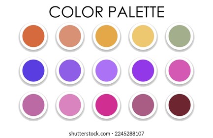 Bright color palette for design. Vector illustration