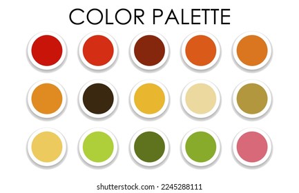 Bright color palette for design. Vector illustration