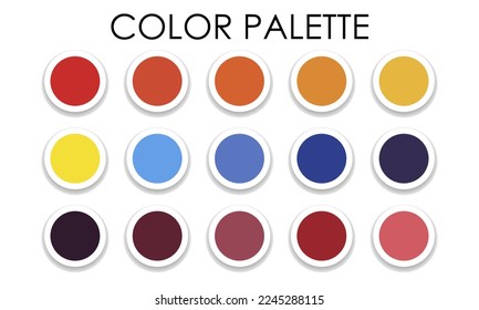 Paleta de colores brillante para el diseño. Ilustración del vector
