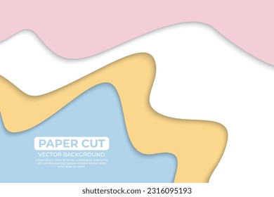 Bright color paper cut background design