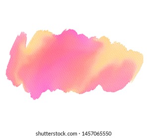 Bright color paper texture aqua liquid blotch for wallpaper, illustration, tag, label. Colorful isolated vector hand drawn watercolor stain for card, art design