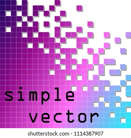 Bright, color pattern of geometric shapes.
Background of pixels.
Booklet, brochure, poster, design for business.
Stock vector. Text.
