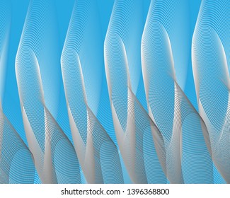 Bright color pattern light grid lines Abstract wavy blue background. Liquid composition of forms. Eps10 vector. Minimal geometric pattern. Design element, poster, postcard, website.