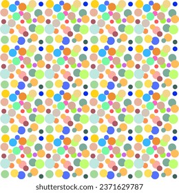 bright color polka dot seamless pattern background