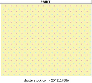 Bright color polka print easy use