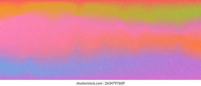 Bright Color Rainbow Blurred Texture Illustration. Sea Multicolor Horizontal Lines Backdrop. Water  Colorful Original Background. Vivid Ocean Wavy Gradient Mesh. Natural Vibrant Wavy Gradient Mesh.