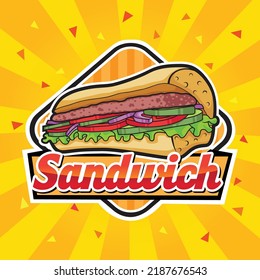 Bright Color Sandwich Baquette Logo