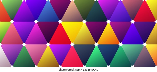 Bright Color Saturated Trendy Triangle BG Design