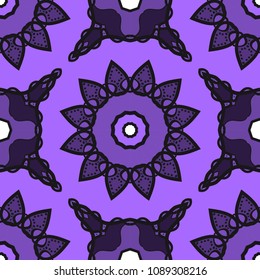 Bright color seamless art pattern. fantasy ornament. vector illustration.