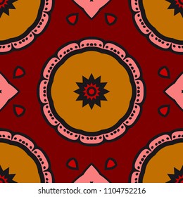 Bright color seamless art pattern. fantasy ornament. vector illustration.