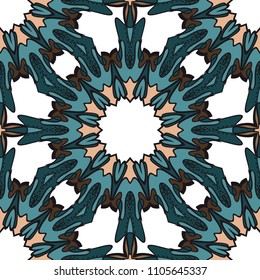 Bright color seamless art pattern. fantasy ornament. vector illustration.