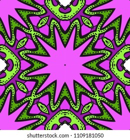 Bright color seamless art pattern. fantasy ornament. vector illustration.