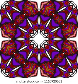 Bright color seamless art pattern. fantasy ornament. vector illustration.