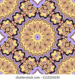 Bright color seamless art pattern. fantasy ornament. vector illustration.