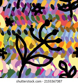 Bright color seamless vector pattern.