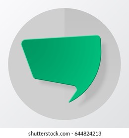 Bright color speech bubbles with the effect of paper and shadow