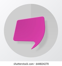 Bright color speech bubbles with the effect of paper and shadow