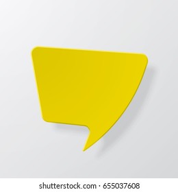 Bright color speech bubbles with the effect of paper and shadow