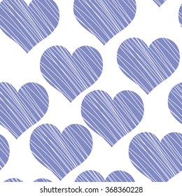 Bright color vector graphic illustration of Valentine day love holiday with symbol of beautiful heart shape on seamless white background