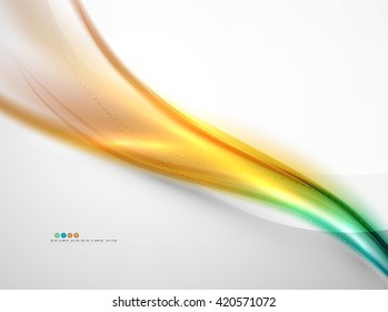 Bright color wave with blur and glowing effects. Abstract background