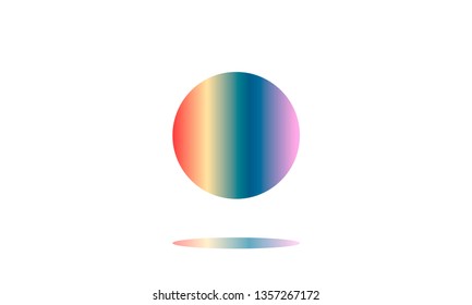Bright color wheel chart isolated on white background. Vector illustration for your graphic design.
