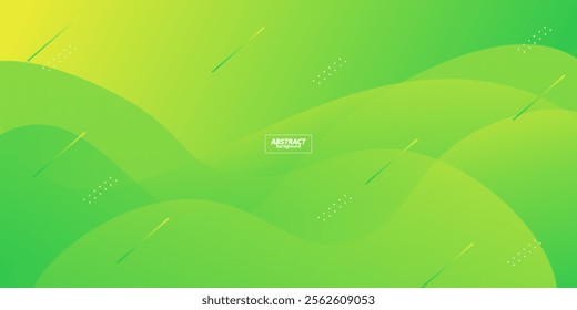 Bright colored abstract background with green wave vector design for banner cover, book brochure and other graphic design elements. Vector Eps10