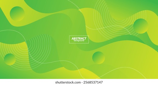 Bright colored abstract background with green wave vector design for banner cover, book brochure and other graphic design elements. Vector Eps10