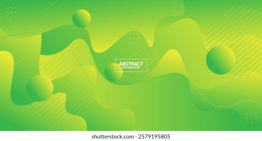 Bright colored abstract background with green wave vector design for banner cover, book brochure and other graphic design elements. Vector Eps10