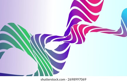 Fundo abstrato colorido brilhante com padrões de ondas dinâmicas multicoloridas. Futurista, design moderno energético e artístico, adequado para digital, design de tecnologia, cartazes criativos, etc.