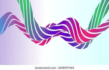 Fundo abstrato colorido brilhante com padrões de ondas dinâmicas multicoloridas. Futurista, design moderno energético e artístico, adequado para digital, design de tecnologia, cartazes criativos, etc.