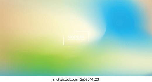 Bright Colored Abstract Background with Soft Green and Blue Gradients