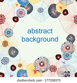bright colored abstract background with unusual elements  