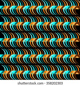 bright colored abstract design in turquoise and orange tones