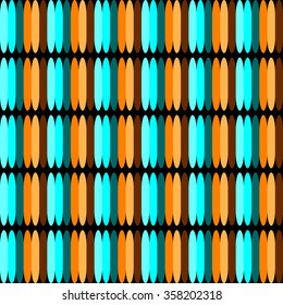 bright colored abstract design in turquoise and orange tones
