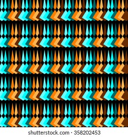 bright colored abstract design in turquoise and orange tones