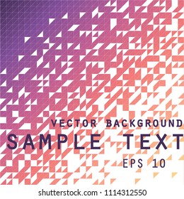 Bright, colored background of geometric shapes.  Rainbow pattern of triangles and lines. Booklet, brochure, poster, cover, design for business. Stock vector. Text.