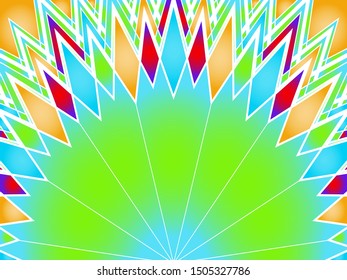 bright colored background in stained glass style