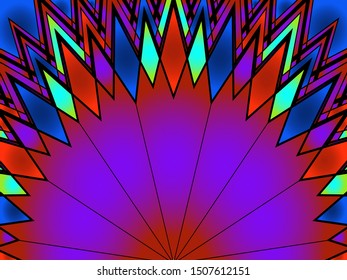 bright colored background in stained glass style