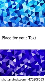 Bright colored banner with place for your text. crumpled polygonal pattern. Vector illustration. To realize your ideas in web design, business presentations.