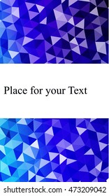 Bright colored banner with place for your text. crumpled polygonal pattern. Vector illustration. To realize your ideas in web design, business presentations.