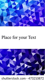 Bright colored banner with place for your text. crumpled polygonal pattern. Vector illustration. To realize your ideas in web design, business presentations.