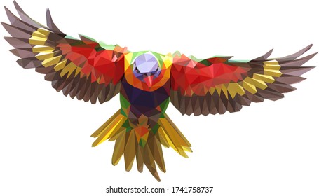 pájaro de colores vivos en vuelo